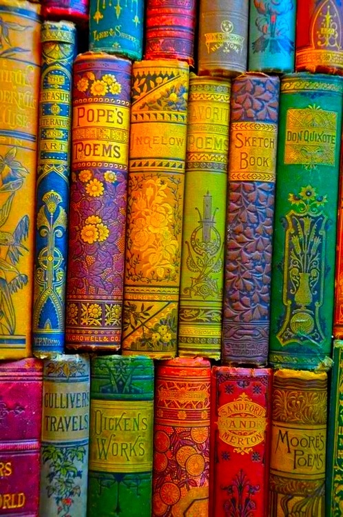 libri colorati, copertine